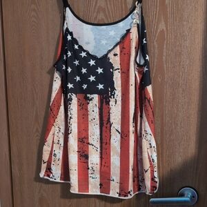 American Flag Print Women's Top